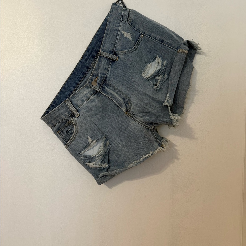 SHEIN Distressed Denim Shorts